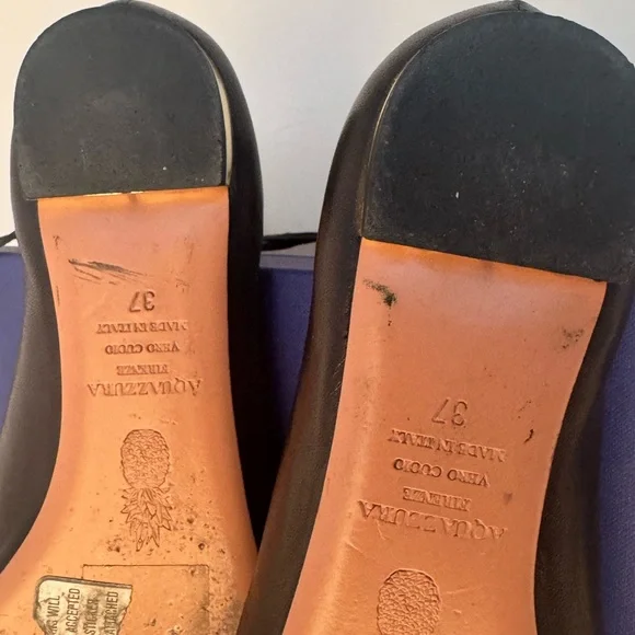 Aquazzura Christy Lace-Up Ballet Flats - Black 37 - Picture 8 of 11